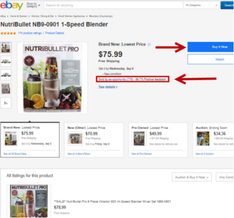 eBay 将推 Buy Box？Nutribullet 产品页面惊现相关标志-东山笔记
