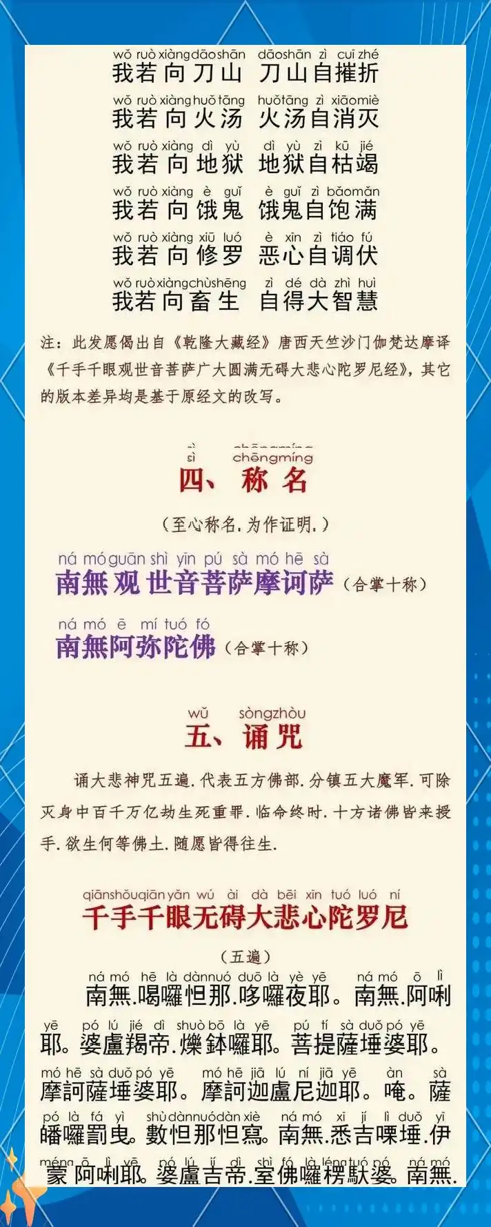 大悲咒起源版本 大悲咒84句与88句区别 大悲咒汉传佛法意义_大悲咒出自哪里