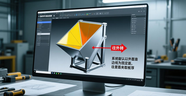图片[4]-SW钣金拆图料斗展开下料教程-铆焊老刘铆工焊工笔记