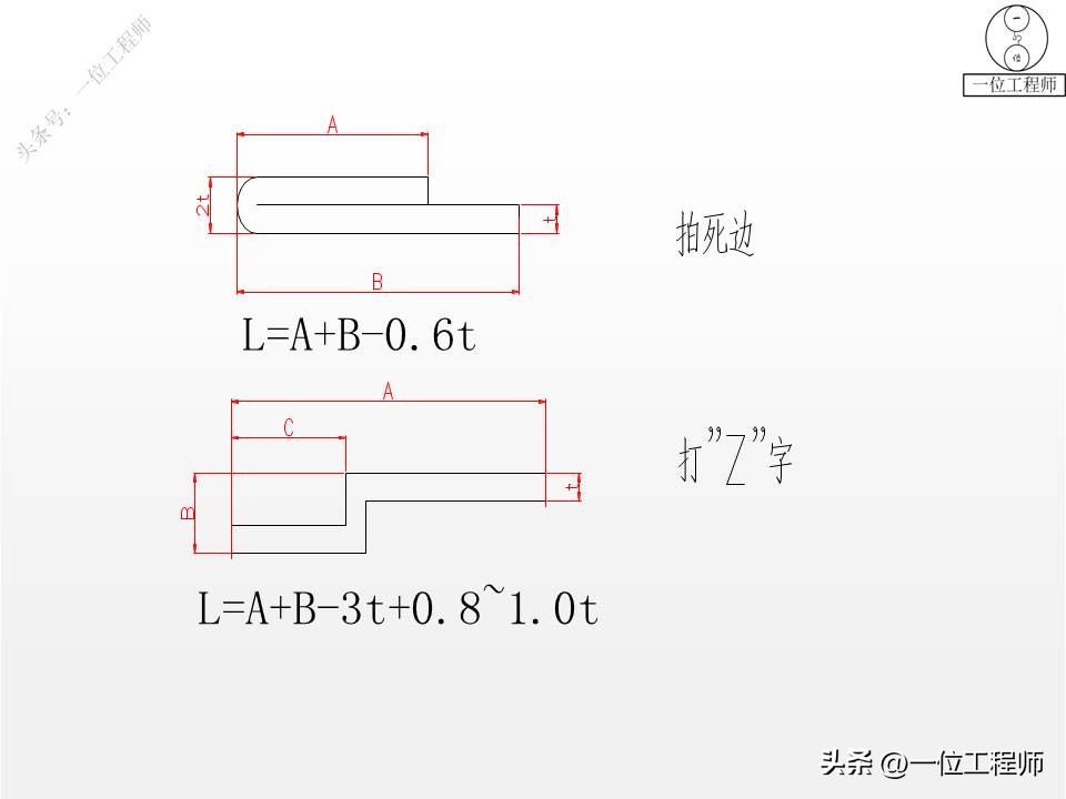 钣金成型方法 折弯冲压拉伸剪切 展开计算公式_钣金成形模拟展开