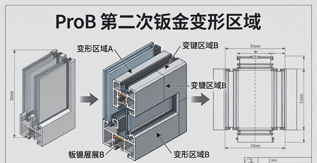 钣金变形区域展开特点_变形区域Proe钣金展开方式_钣金成形模拟展开