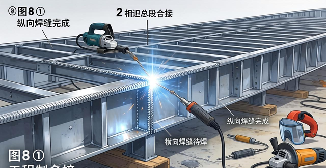 船体结构焊接顺序_焊接总体原则_渔船、货轮船体分段铆焊制造