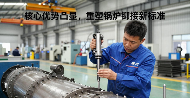 手动冲铆工具怎么用_锅炉生产维修铆接工艺升级_锅炉手持压铆枪实心铆钉