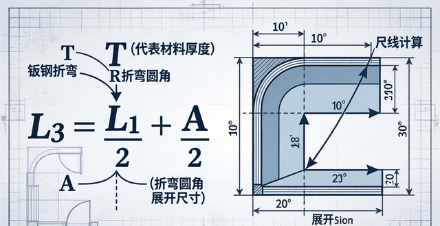 折弯补偿法计算_钣金折弯算法_非90度钣金展开