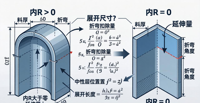 折弯补偿法计算_钣金折弯算法_非90度钣金展开
