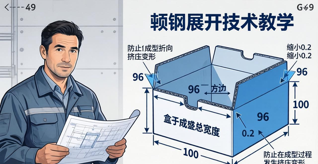 CAD钣金展开图制作教程_非90度钣金展开_钣金展开计算方法