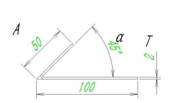 非90度钣金展开_CAD钣金展开图制作教程_钣金展开计算方法