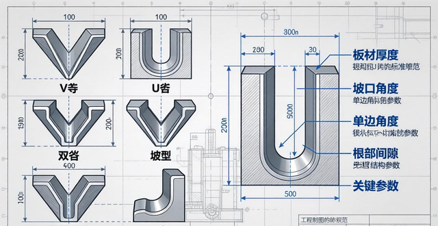 焊接坡口设计参数_管焊接坡口加工_焊接坡口形式