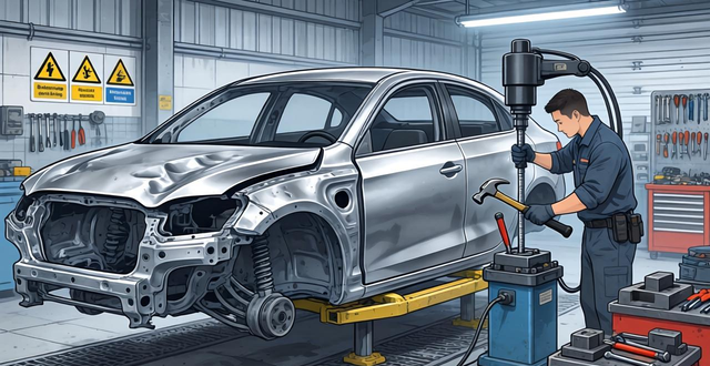 汽车钣金喷漆全流程图解-铆焊老刘铆工焊工笔记