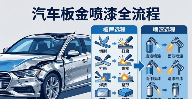 汽车钣金校正工艺_汽车钣金喷漆全流程图解_钣金加工表面喷涂流程