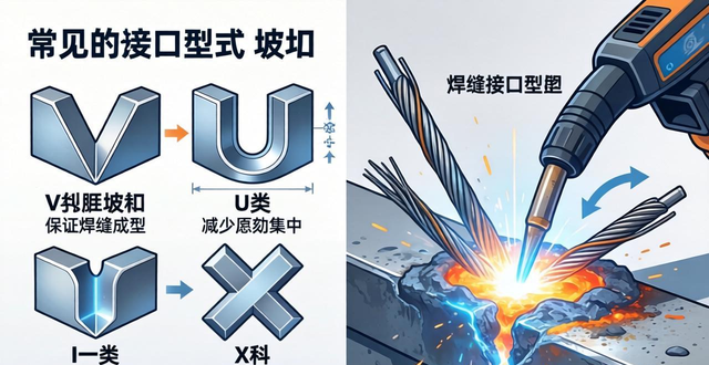 坡口作用与形式_焊接各个坡口好处_焊接接头型式