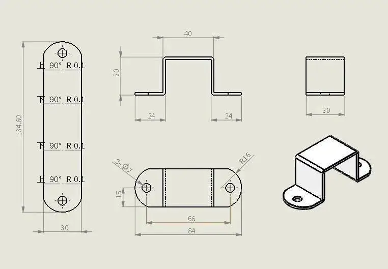 基体法兰创建教程_钣金件绘制方法_solidworks如何钣金展开图