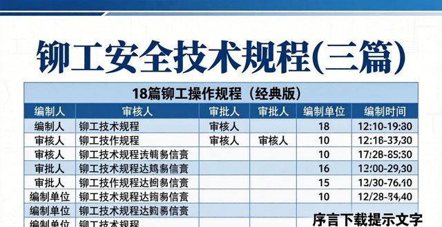 铆工安全技术规程(三篇)-铆焊老刘铆工焊工笔记