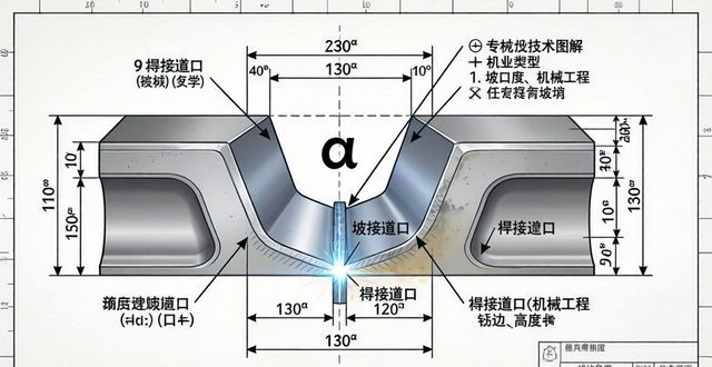 I形V形X形U形坡口特点_焊接坡口形式种类_端面坡口焊接方法