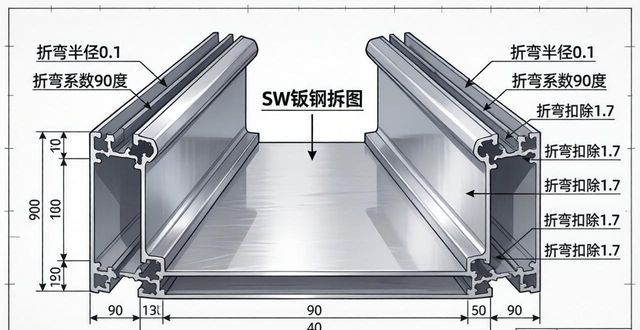 SW钣金拆图 下料展开，完美呈现！-铆焊老刘铆工焊工笔记