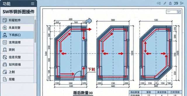 sw汽车钣金展开_钣金分割命令操作_sw钣金拆图下料展开