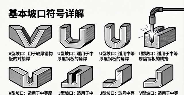 坡口符号详解_焊接符号标注方法_焊接坡口简图