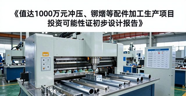 《值达1000万元冲压、铆焊等配件加工生产项目投资可行性论证初步设计报告》-铆焊老刘铆工焊工笔记