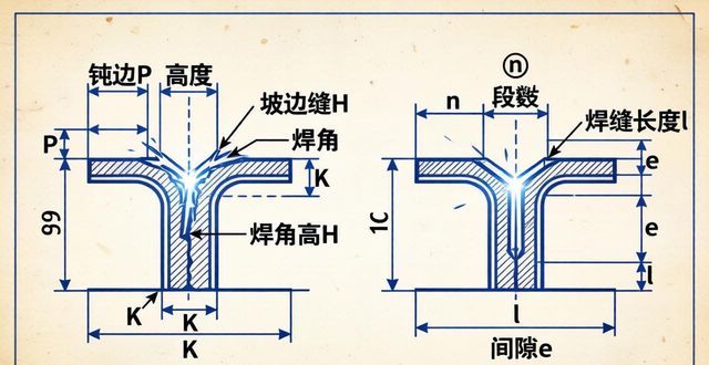 焊接坡口符号字母_焊缝符号标注方法_焊接图样规范