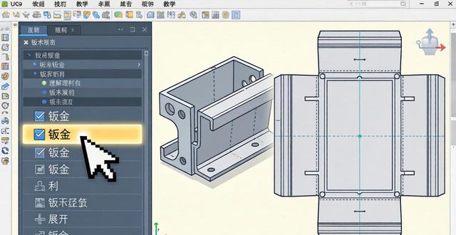 ug展开的钣金转为零件_新手如何使用ug钣金展开零件_ug钣金展开教程
