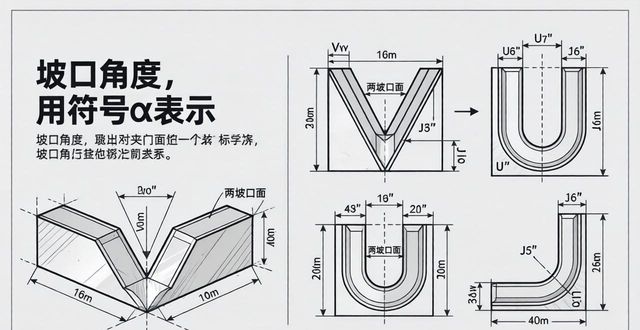 u型焊接坡口_焊接坡口形式 I形坡口 V形坡口 X形坡口 U形坡口 坡口角度 坡口面角度 根部间隙 钝边 根部半径