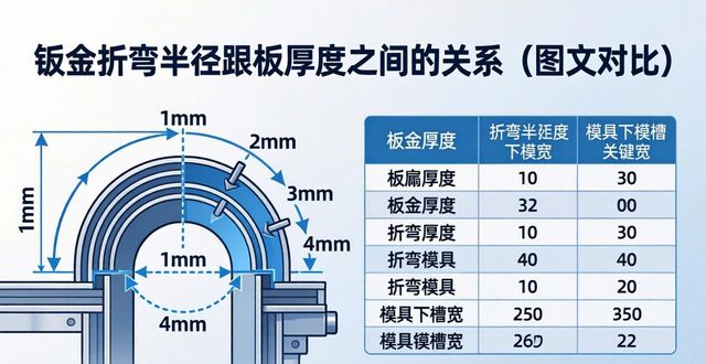 钣金折弯半径跟板厚度之间的关系（图文对比）-铆焊老刘铆工焊工笔记