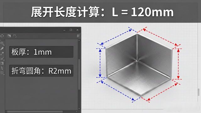 钣金计算展开计算_钣金展开原理公式查验_钣金展开软件计算尺寸