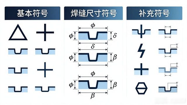 焊缝符号表示方法_焊接方法代号标准_破口焊接对接焊接符号