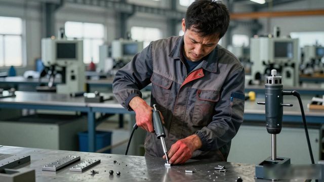 拉铆工具制作教程_气动拉铆枪自动吸钉功能_气动拉铆枪效率提升300%