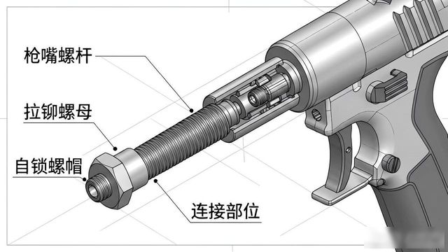 什么原因导致拉铆螺母不能自动套进枪嘴螺杆？-铆焊老刘铆工焊工笔记