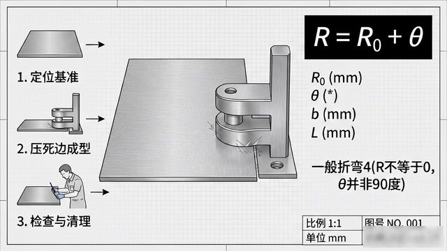褶边展开计算汇总_钣金加工折弯压死边工艺_钣金压死边展开