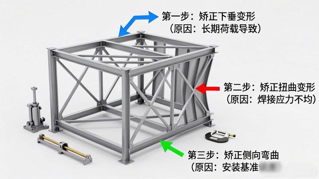 钢构件扭曲火焰矫正_热矫正方法与步骤_钢结构热矫正工艺规范