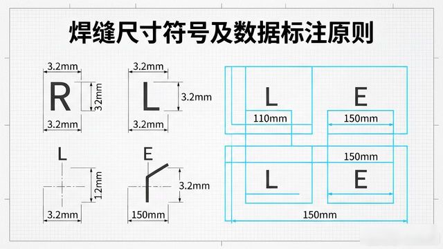 焊接符号多处_焊缝标注方法_符号标注法