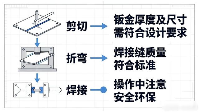 钣金管道怎么展开的_钣金操作流程及展开计算方法与规定_钣金切割弯曲焊接工艺详解