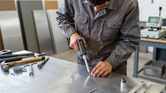 铆接操作_铆工技术_铆工工具铁箱子