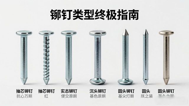 铆钉类型终极指南：从抽芯铆钉到实心铆钉-铆焊老刘铆工焊工笔记