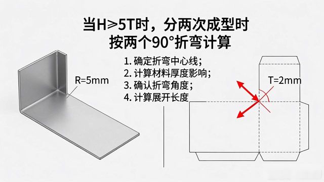 钣金断差折弯展开_钣金折弯中性层位置计算_展开计算公式及参数