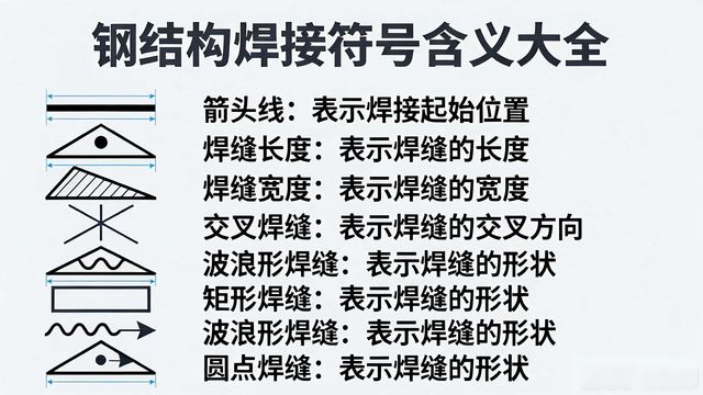 焊接符号标注方法_焊接焊缝符号_钢结构焊缝符号含义
