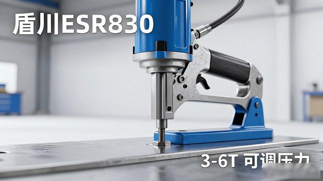 螺钉压铆高效施工：盾川ESR830，3-6吨强劲压力护平整-铆焊老刘铆工焊工笔记