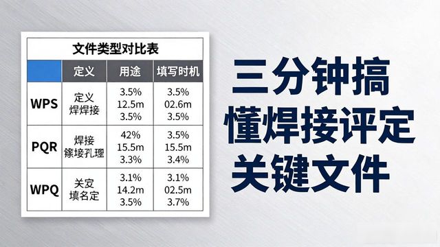 WPS、PQR、WPQ 分不清？三分钟搞懂焊接评定关键文件！-铆焊老刘铆工焊工笔记