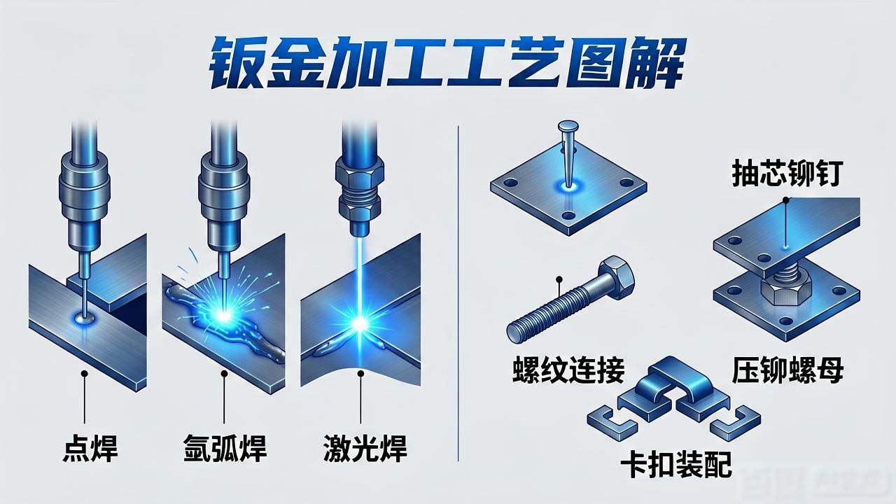 激光切割数控折弯焊接铆接_钣金展开 折弯线_钣金加工工艺流程