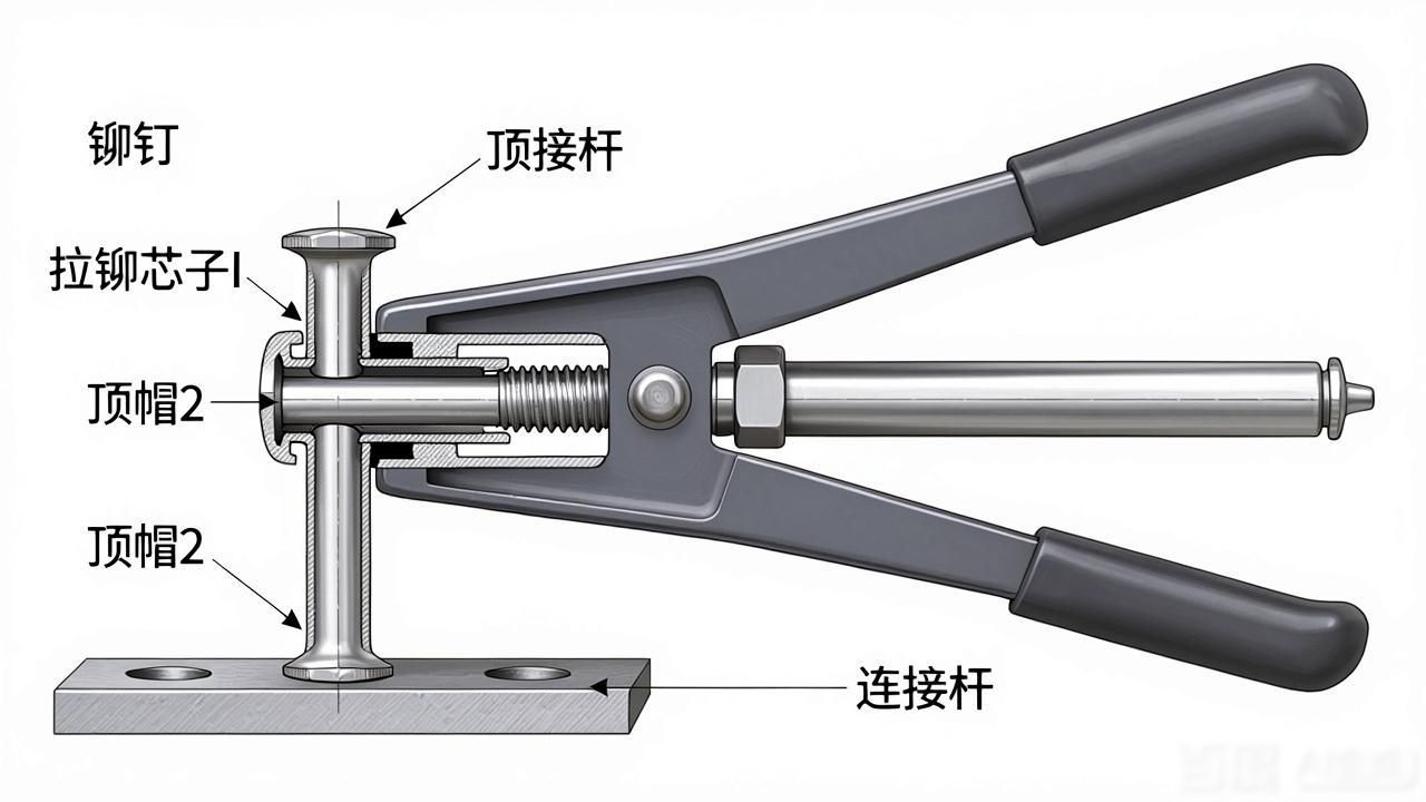 家具安装拉铆工具_手动拉铆工具狭窄空间铆接技术方案