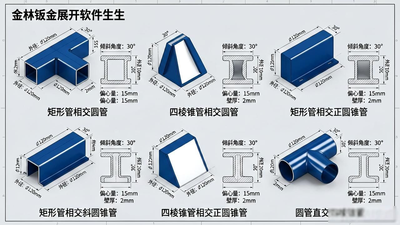 钣金展开下料软件_圆锥钣金展开软件_金林钣金展开软件