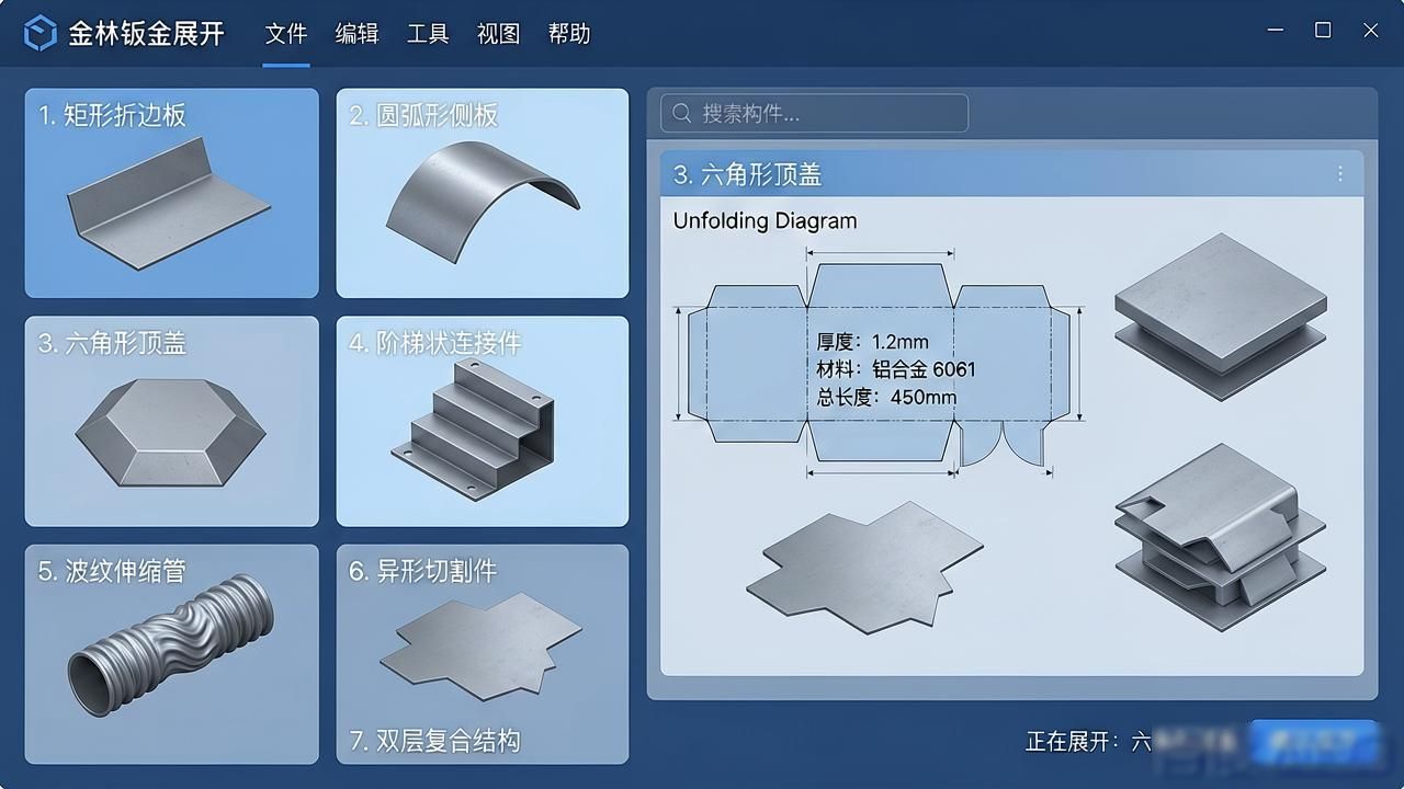 金林钣金展开软件-铆焊老刘铆工焊工笔记