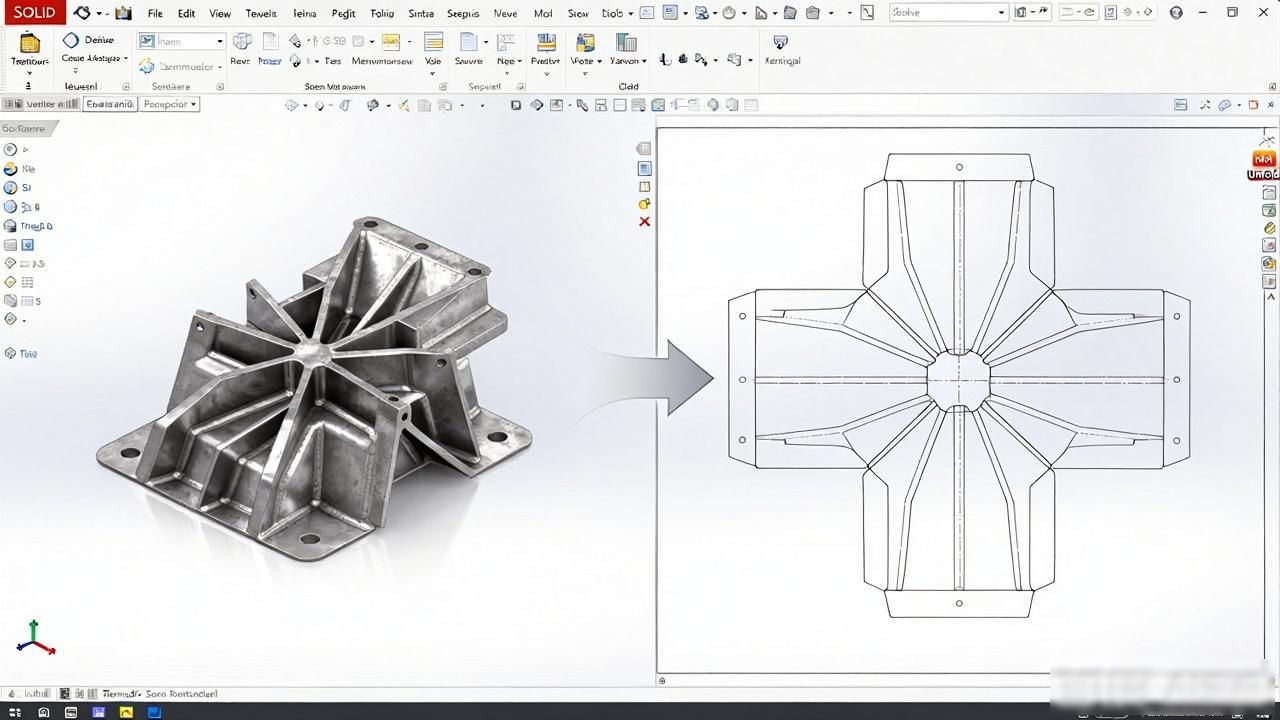 展平功能操作_钣金展开主展开_SOLIDWORKS钣金展开方法