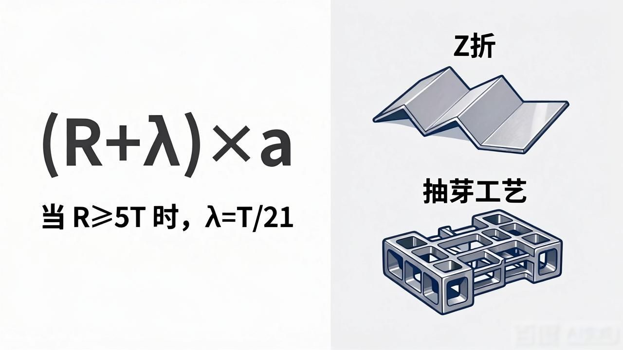 钣金展开计算方法_钣金多孔展开_钣金展开公式