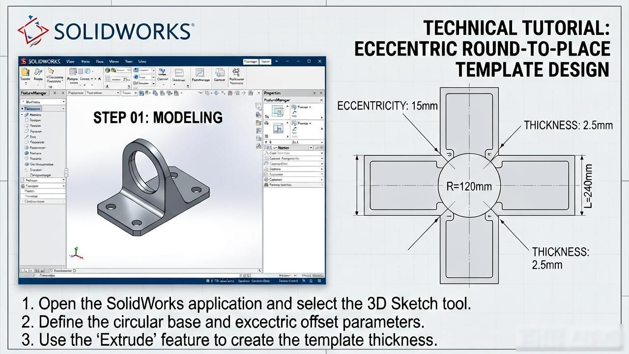 SOLIDWORKS钣金天圆地方制作教程_天圆地方如何钣金展开_偏心天圆地方展开方法