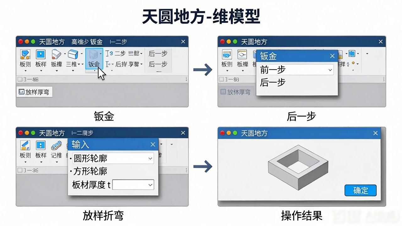 偏心天圆地方展开方法_SOLIDWORKS钣金天圆地方制作教程_天圆地方如何钣金展开