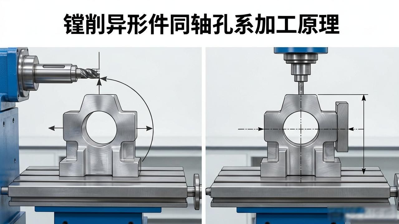 镗削加工效率提升技巧_镗削超大型工件辅助基准设置_镗床镗削工件技巧