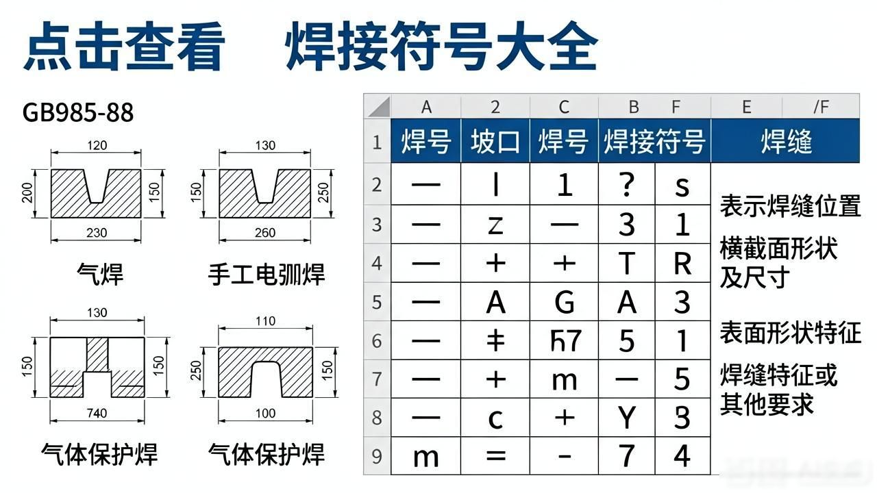 焊接符号大全,焊接符号标注、含义及焊接符号表示方法详解-铆焊老刘铆工焊工笔记